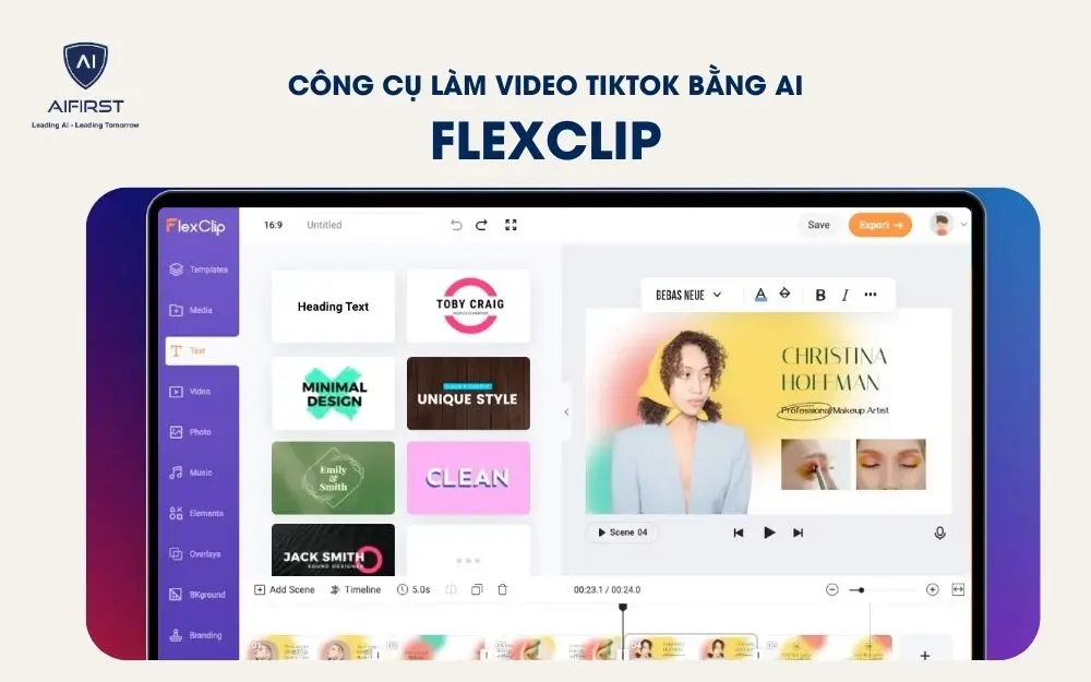 Flexclip cung cấp các công cụ chỉnh sửa cơ bản để tự tùy chỉnh video theo ý muốn