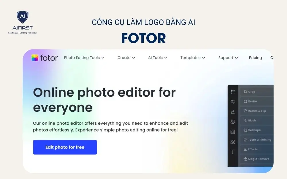 Xây dựng logo thương hiệu với Fotor
