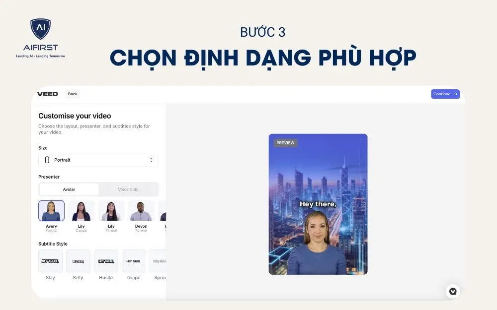    Chọn định dạng phù hợp với nền tảng TikTok