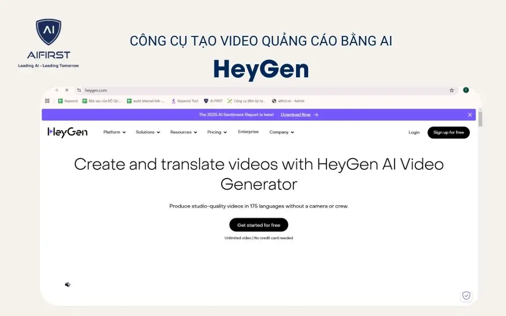 Công cụ tạo video quảng cáo bằng AI - HeyGen