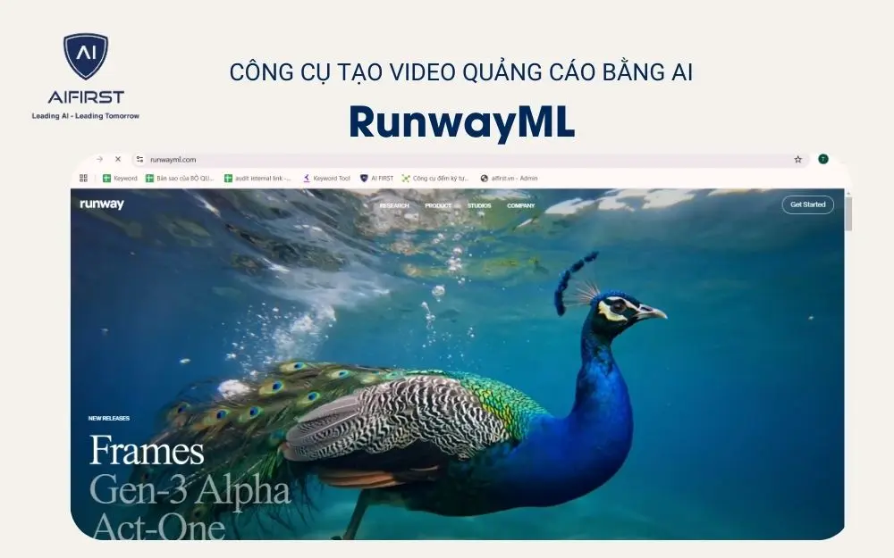 Công cụ tạo video quảng cáo bằng AI - RunwayML