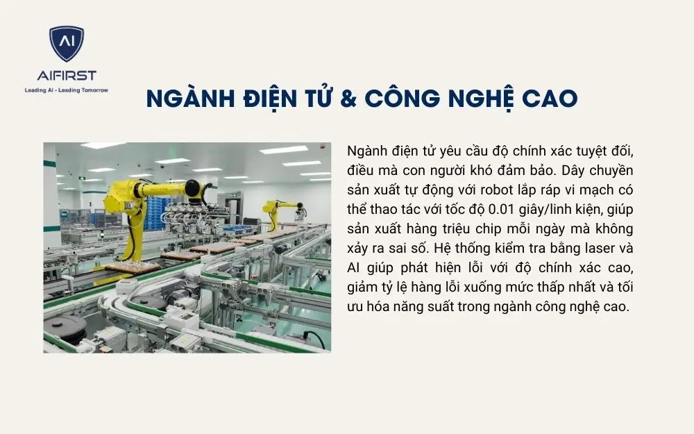 Ứng dụng dây chuyền tự động trong sản xuất điện tử