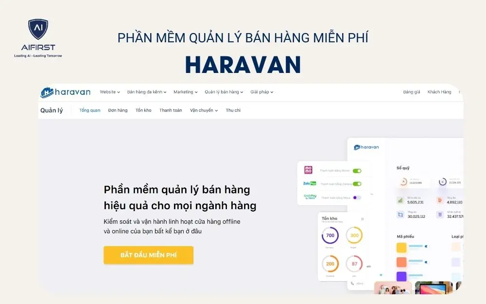 Phần mềm quản lý bán hàng miễn phí - Haravan