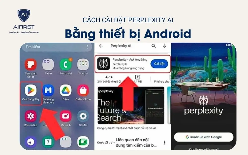 Cách cài đặt Perplexity AI bằng thiết bị Android