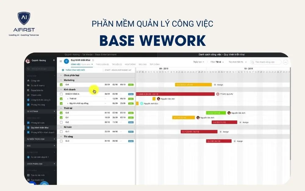 Phần mềm quản lý công việc - Base Wework