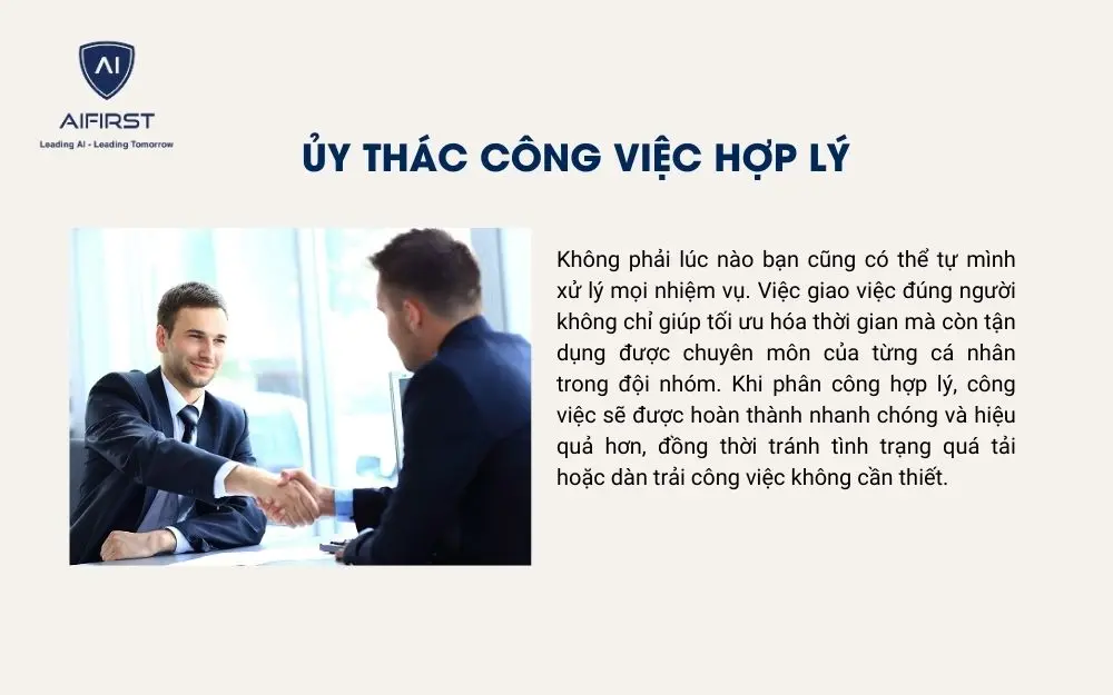 Chia nhiệm vụ cho nhân sự hợp lý
