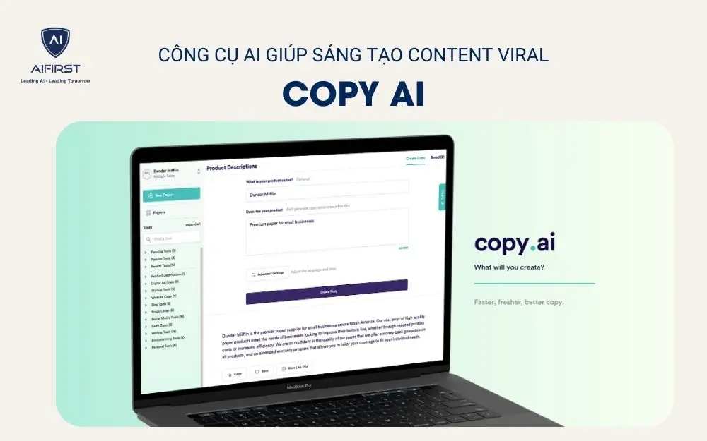Công cụ tạo Content Viral - Copy AI