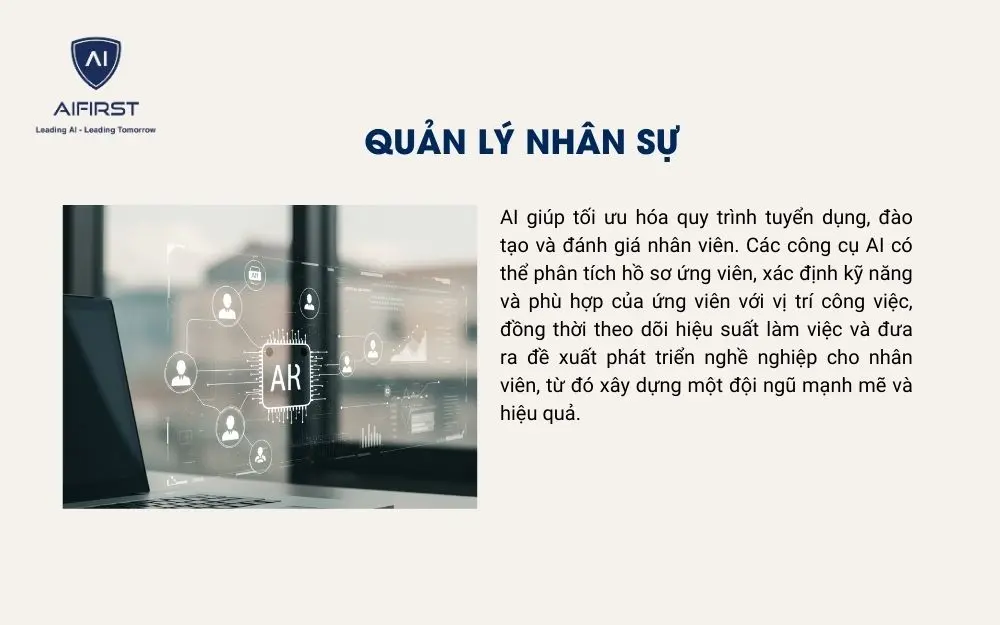 Ứng dụng AI trong quản lý nhân sự dễ dàng