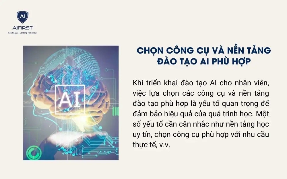 Chọn công cụ và nền tảng đào tạo AI phù hợp