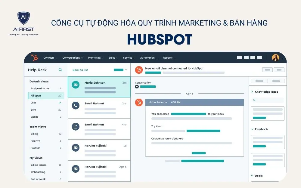 Công cụ tự động hóa quy trình Marketing & bán hàng - HubSpot