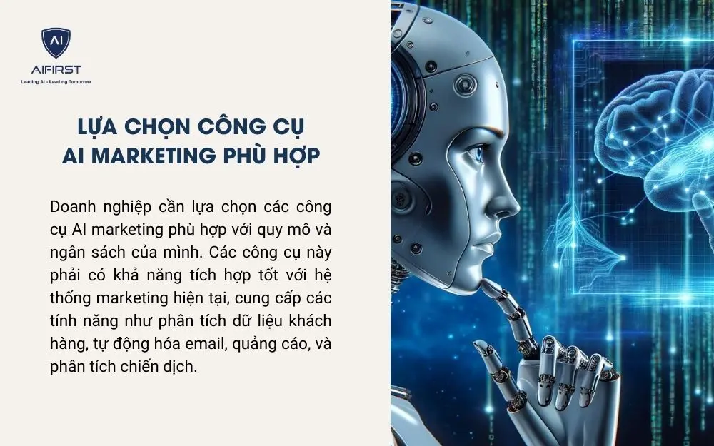 Lựa chọn công cụ AI marketing phù hợp