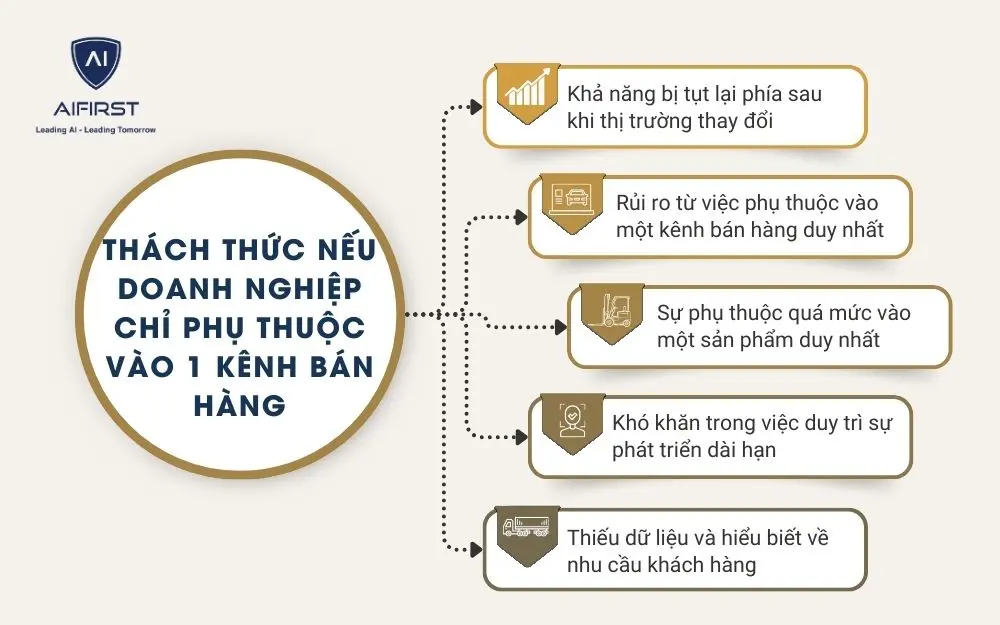 5 thách thức khi chỉ phụ thuộc vào 1 kênh bán hàng