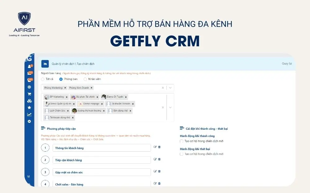 Phần mềm hỗ trợ bán hàng đa kênh - Getfly CRM