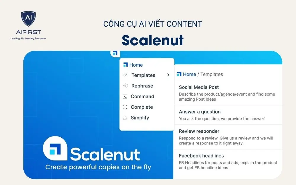 Công cụ AI viết content - Scalenut