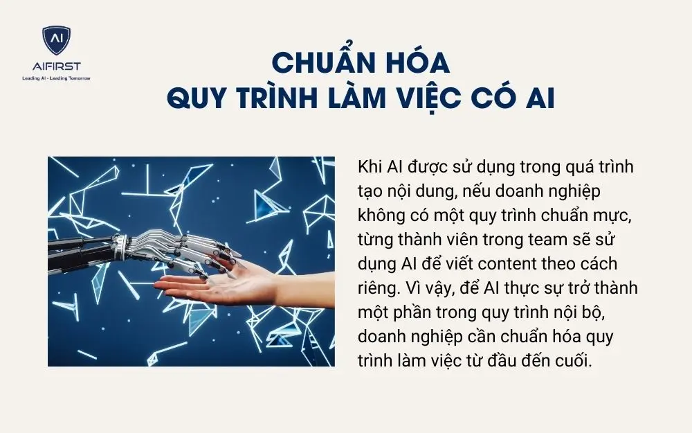 Chuẩn hóa quy trình làm việc có AI