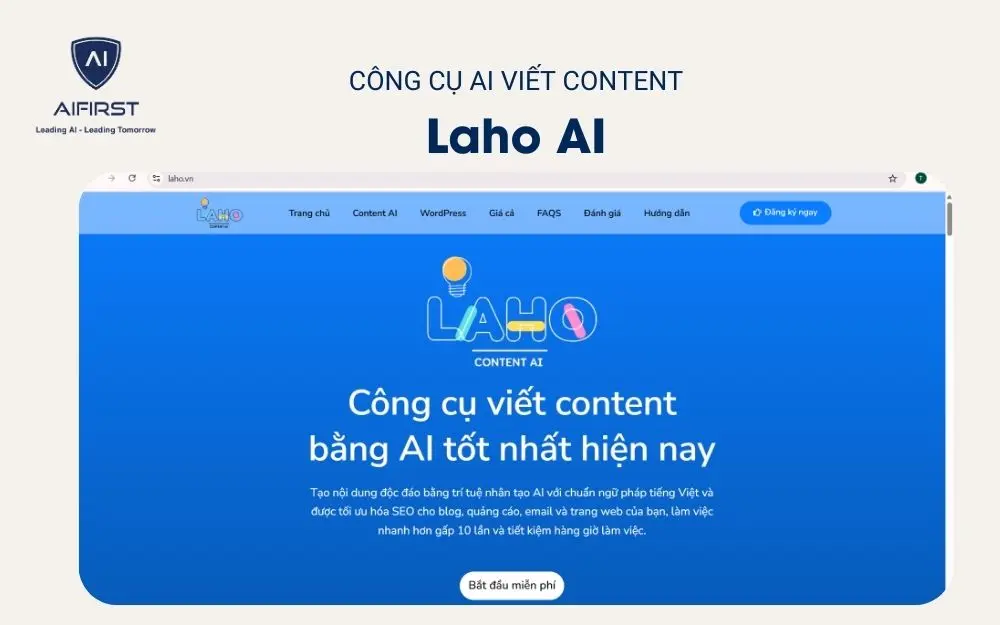Công cụ AI viết content - Laho AI