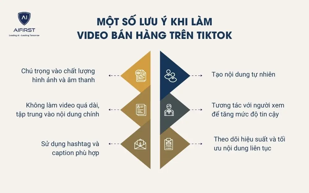 Một số lưu ý khi làm video bán hàng trên TikTok