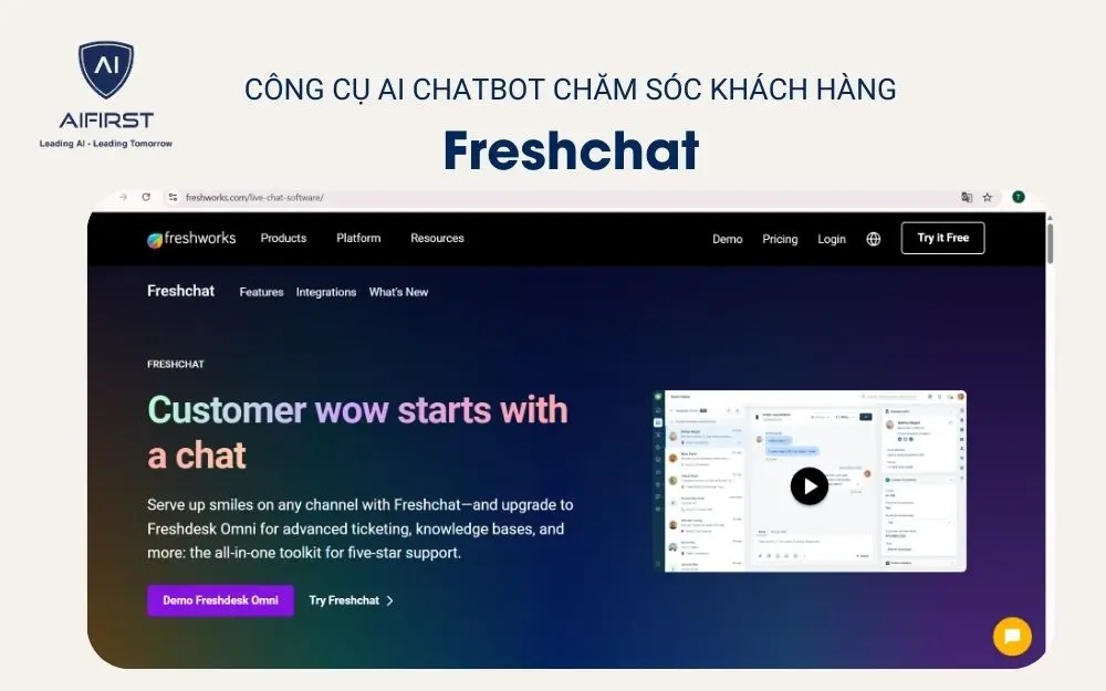 Công cụ AI chatbot chăm sóc khách hàng - Freshchat