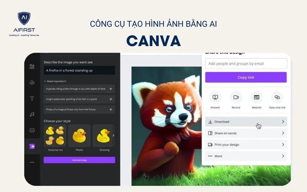 Công cụ tạo hình ảnh bằng AI - Canva