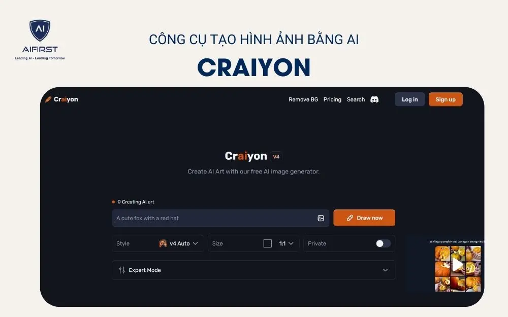 Công cụ tạo hình ảnh bằng AI - Craiyon