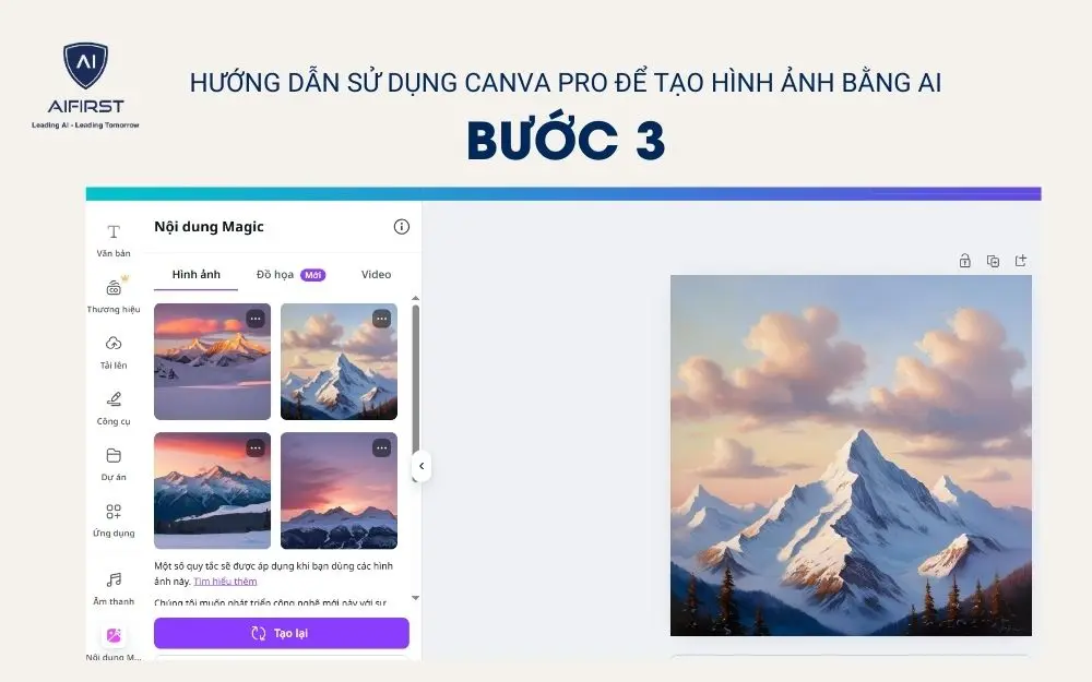 Chọn ảnh đúng yêu cầu của bạn và kéo-thả vào khung ảnh ở giữa