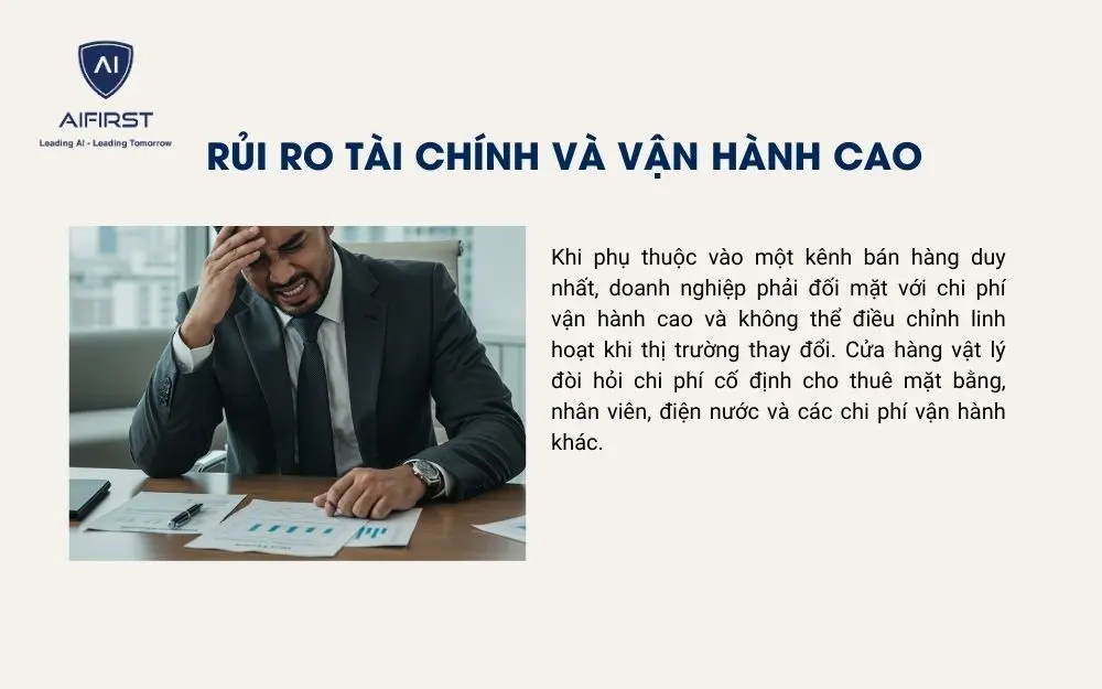 Phụ thuộc vào cửa hàng vật lý sẽ phải chi trả nhiều khoản chi phí