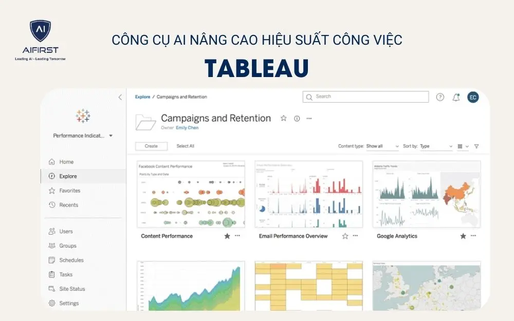 Công cụ AI nâng cao hiệu suất công việc - Tableau