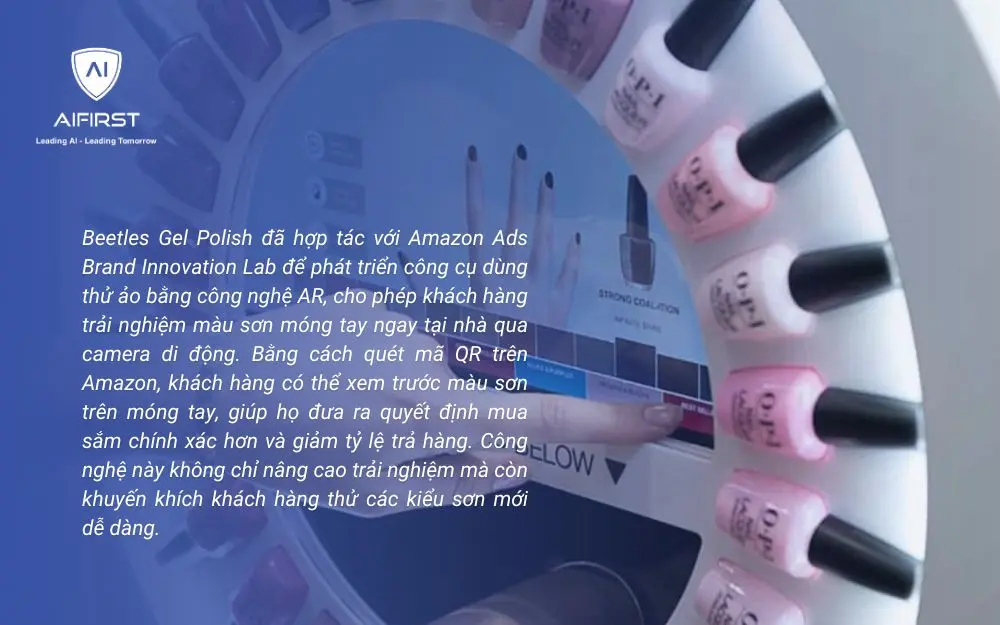Beetles Gel Polish ứng dụng công nghệ AR để nâng cao trải nghiệm khách hàng