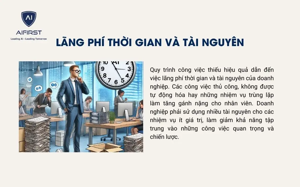 Lãng phí thời gian không cần thiết vào các nhiệm vụ không quan trọng