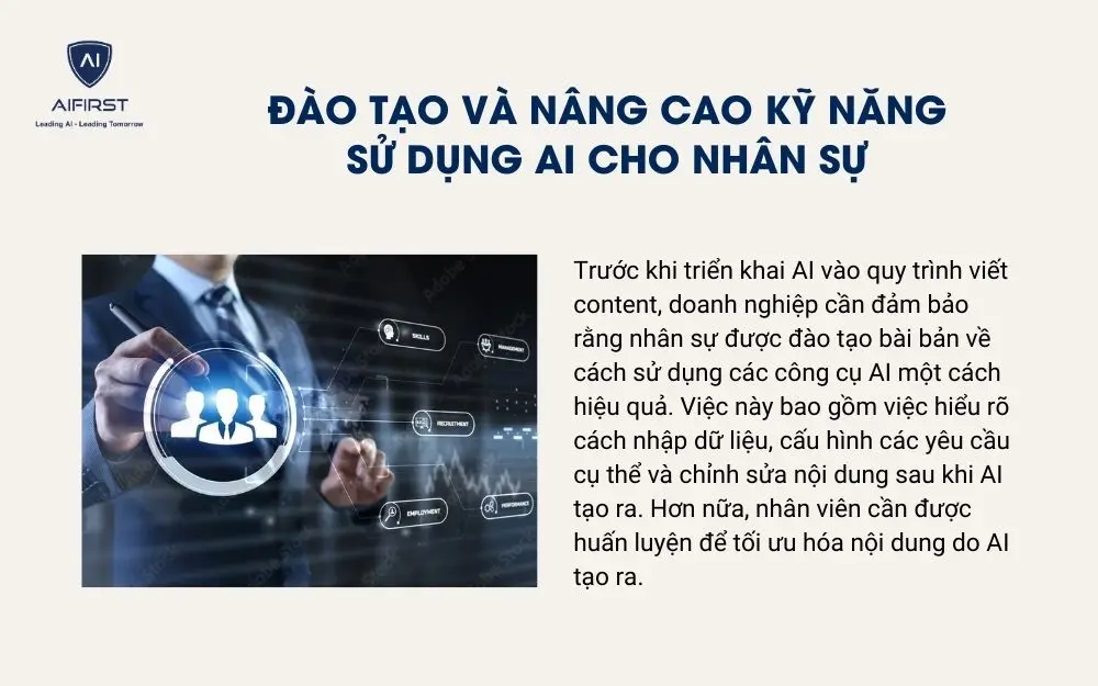 Đào tạo và nâng cao kỹ năng sử dụng AI cho nhân sự