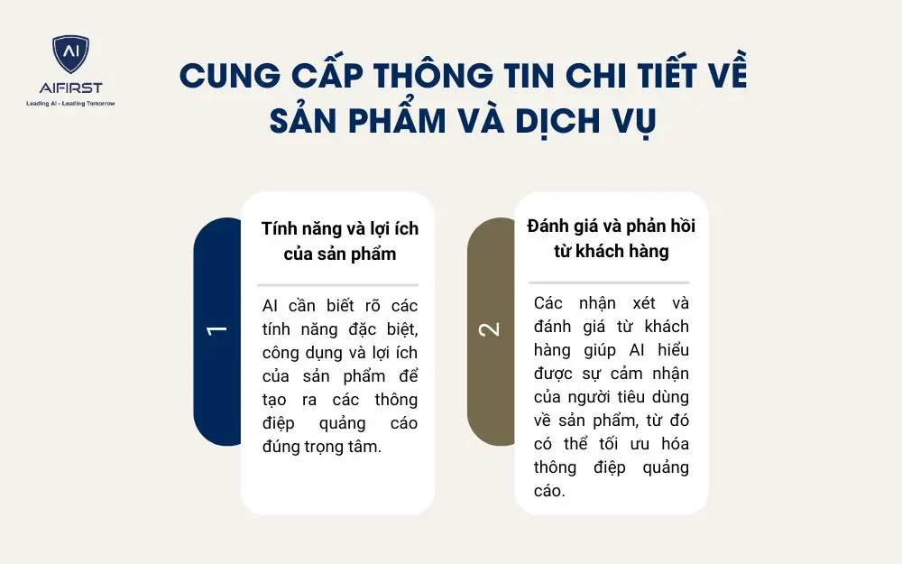 Cung cấp thông tin chi tiết về sản phẩm và dịch vụ