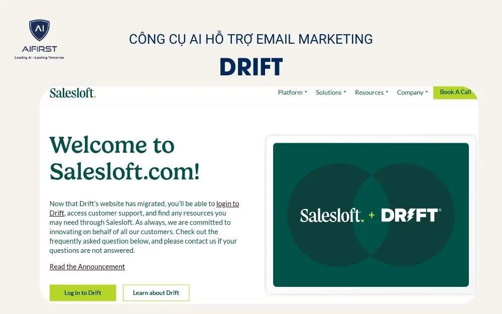 Công cụ AI hỗ trợ Email Marketing - Drift