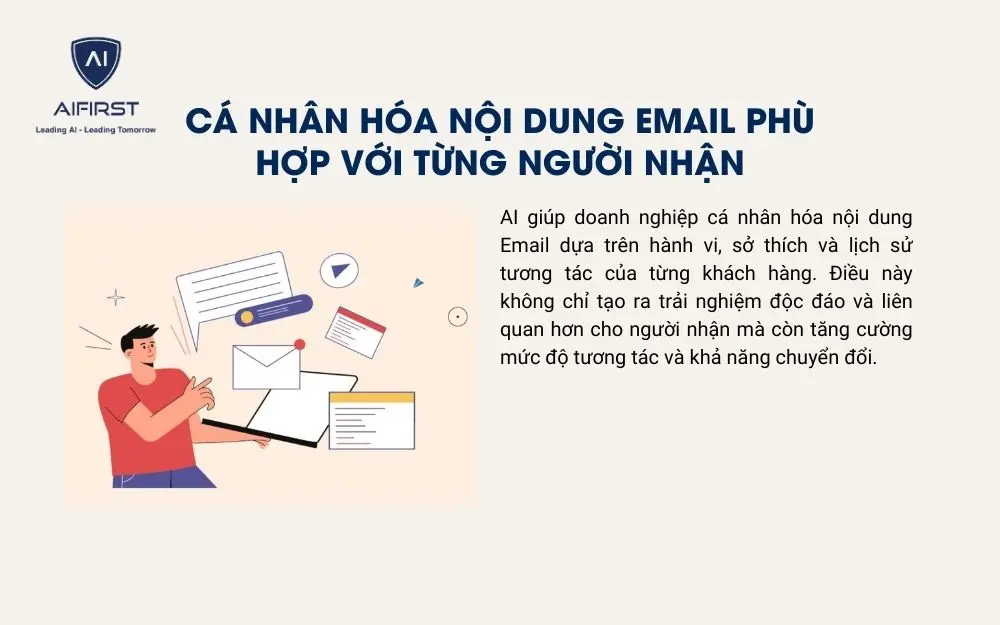 Doanh nghiệp có thể ứng dụng AI để cá nhân hóa nội dung Email