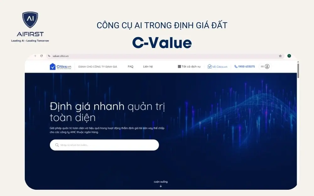Công cụ AI trong định giá đất - C-Value