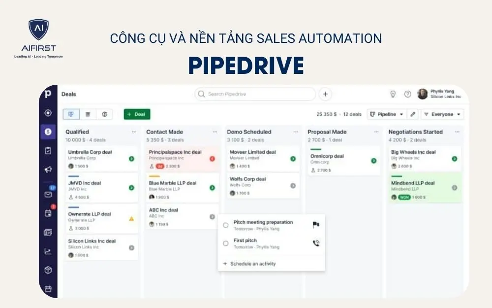 Công cụ và nền tảng Sales Automation - Pipedrive