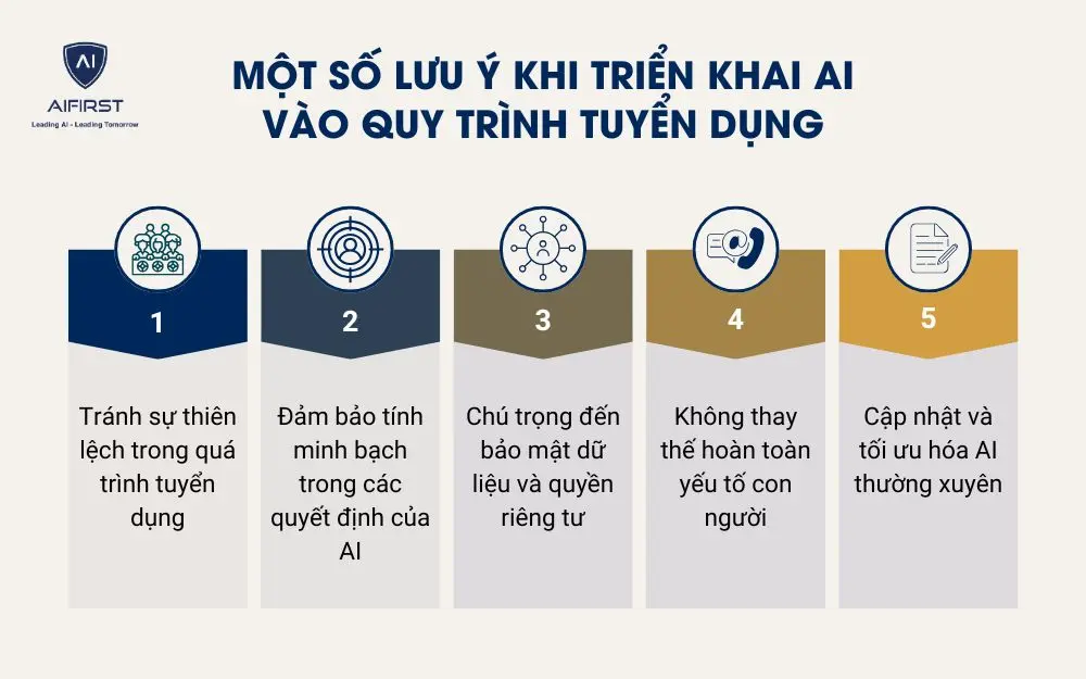 Một số lưu ý khi triển khai AI vào quy trình tuyển dụng