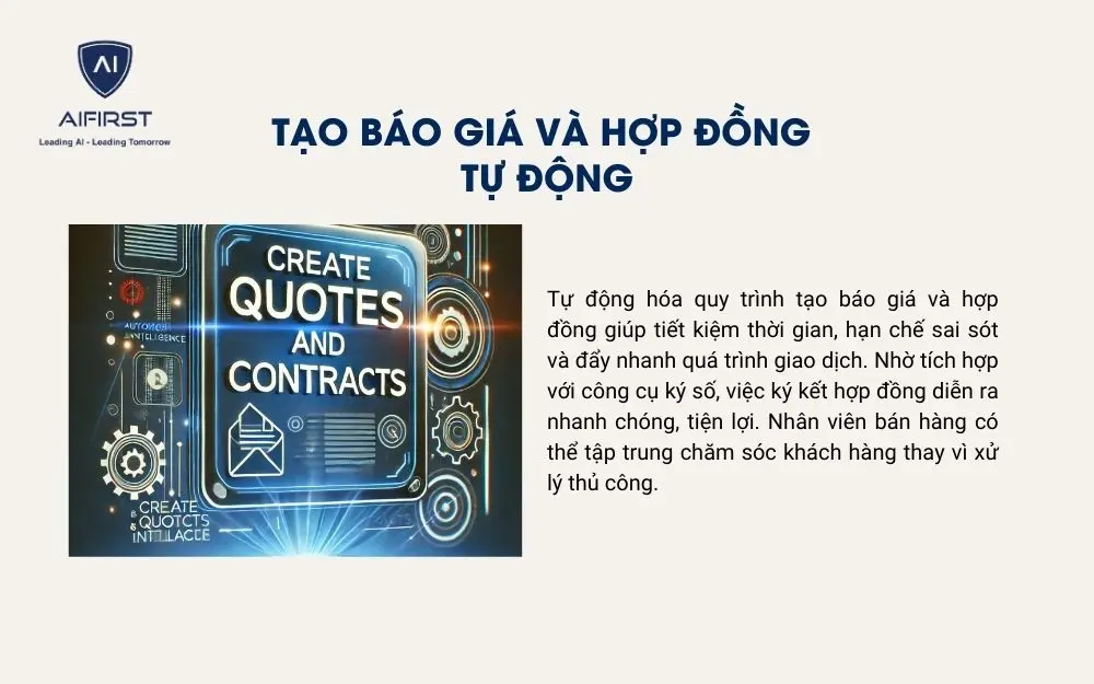 Tự động báo giá và gửi kèm theo hợp đồng