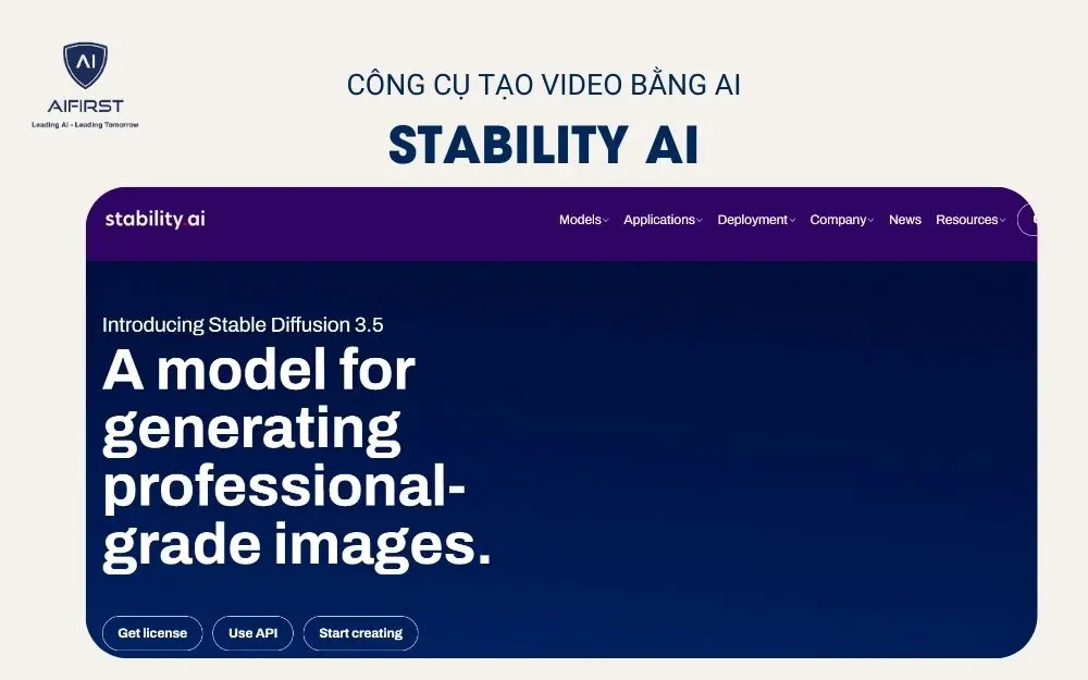Công cụ tạo video bằng AI - Stability AI