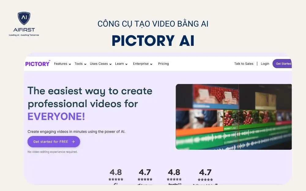 Công cụ tạo video bằng AI - Pictory AI