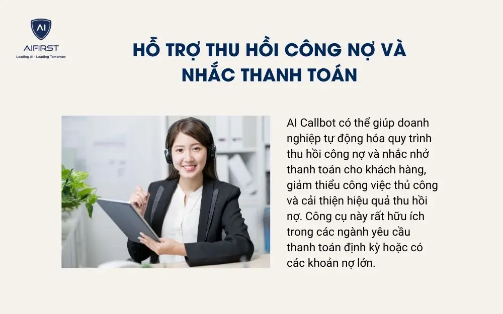 Hỗ trợ thu hồi công nợ và nhắc thanh toán
