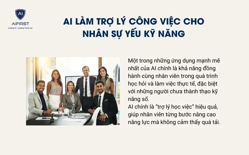 AI làm trợ lý công việc cho nhân sự yếu kỹ năng