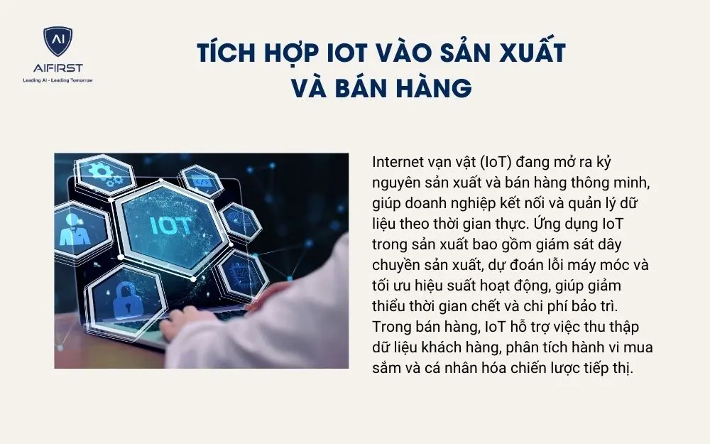 Tích hợp IoT vào sản xuất và bán hàng