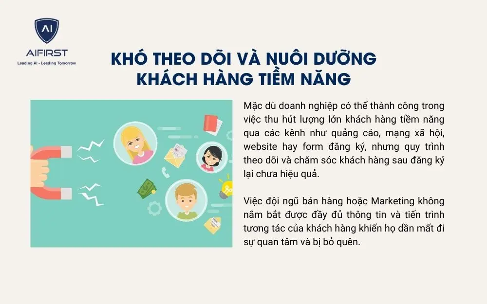 Không theo dõi và nuôi dưỡng khách hàng tiềm năng hiệu quả