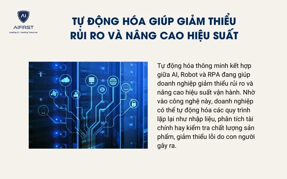 Tự động hóa thông minh giúp giảm thiểu rủi ro và nâng cao hiệu suất