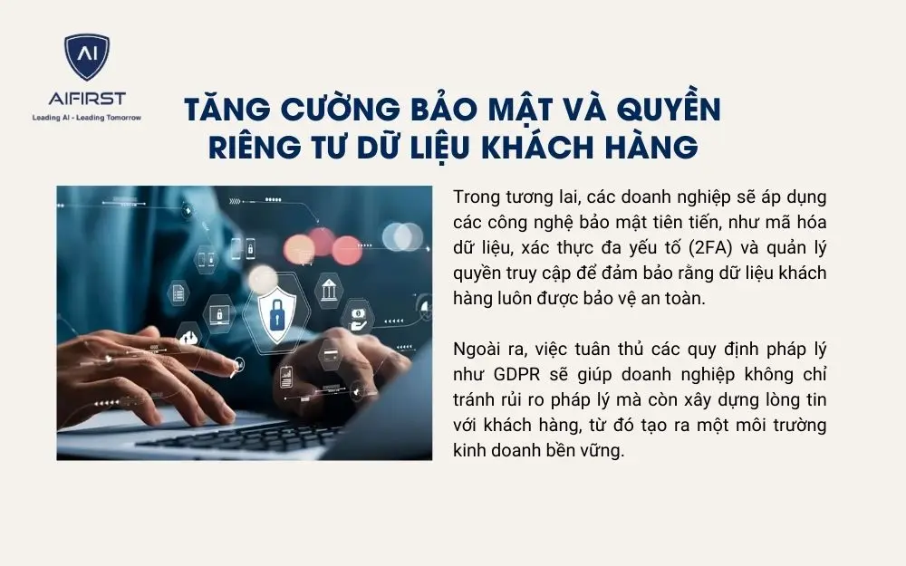 Tăng cường việc bảo mật dữ liệu của khách hàng