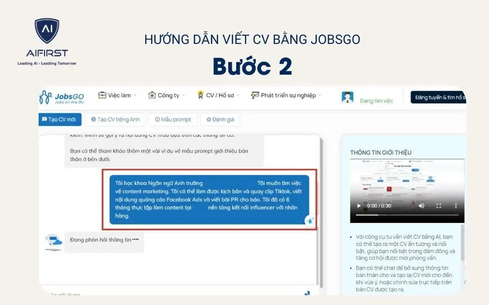 Viết mô tả chi tiết