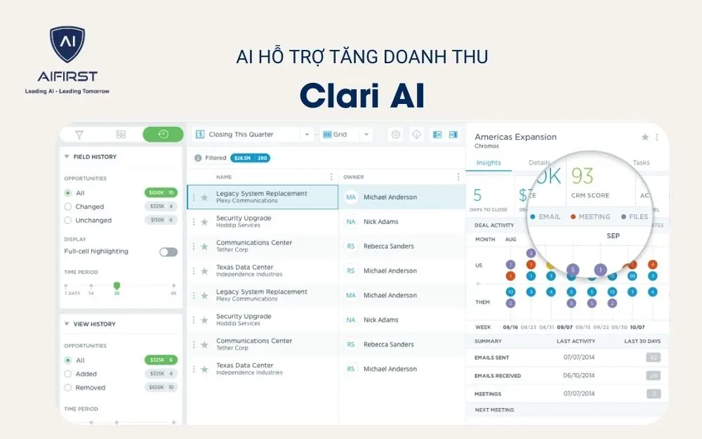 Công cụ AI hỗ trợ tăng trưởng doanh thu – Clari AI