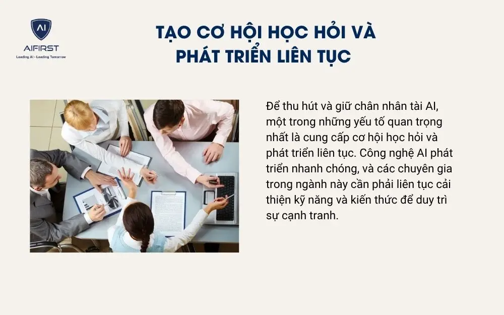 Tạo cơ hội học hỏi và phát triển liên tục