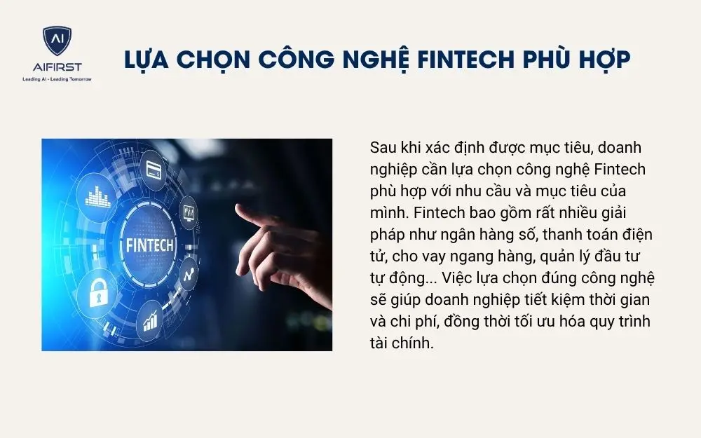 Lựa chọn công nghệ fintech phù hợp