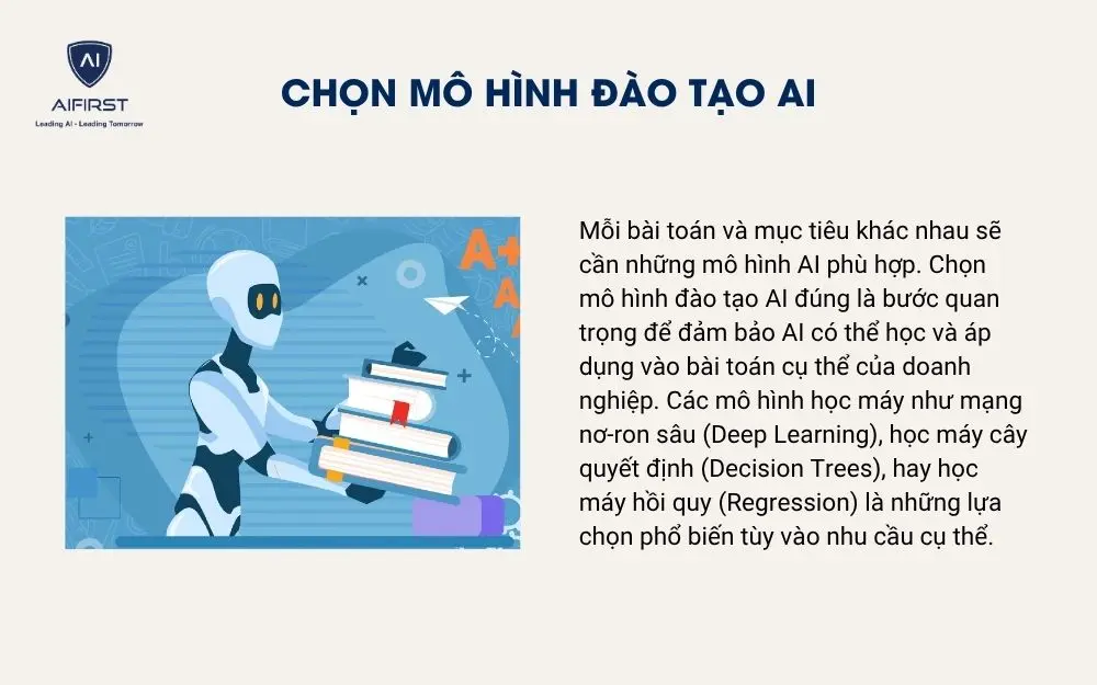 Chọn mô hình đào tạo AI